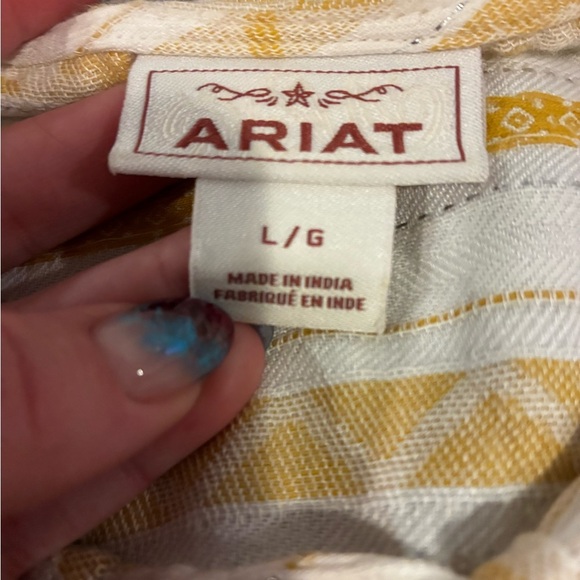 Ariat Marigold & White Women's Top / Blouse - Picture 6 of 7